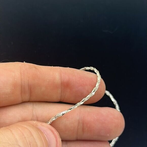 Sterling silver rope bracelet 925 - Picture 2 of 3